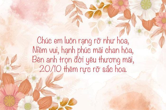 80+ lời chúc 20/10 cho vợ độc - lạ: Bằng thơ, bài hát, tiếng Anh,...