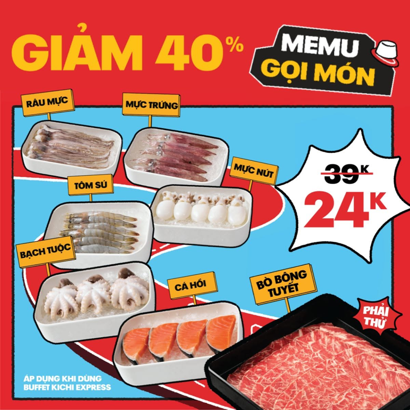 Một chương trình giảm giá tại Kichi Kichi