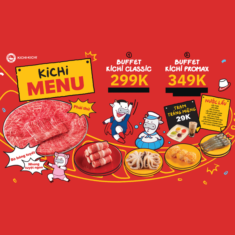Menu Kichi Kichi Aeon Mall Đà Nẵng