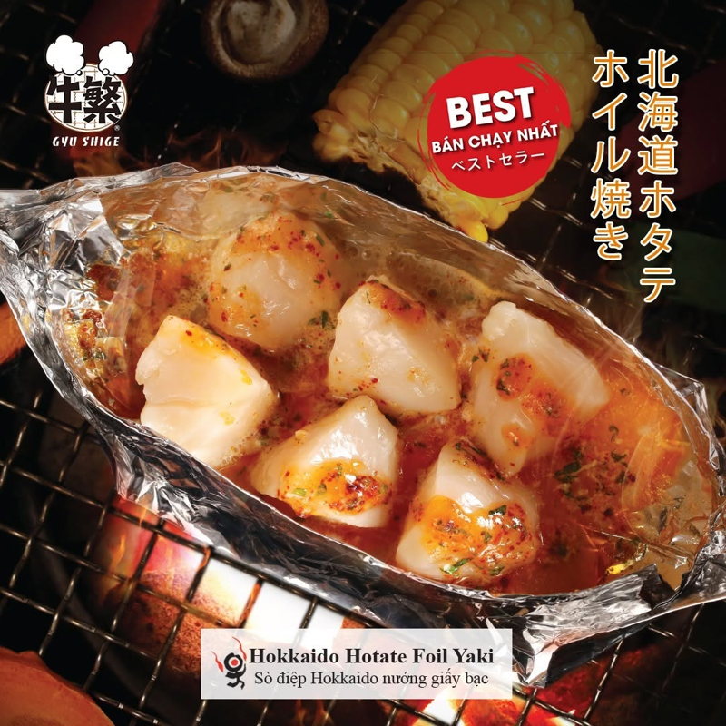 Hokkaido Hotate Foil Yaki tại Gyu Shige